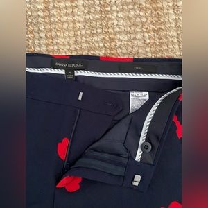 Red and navy Banana Republic Avery Trouser